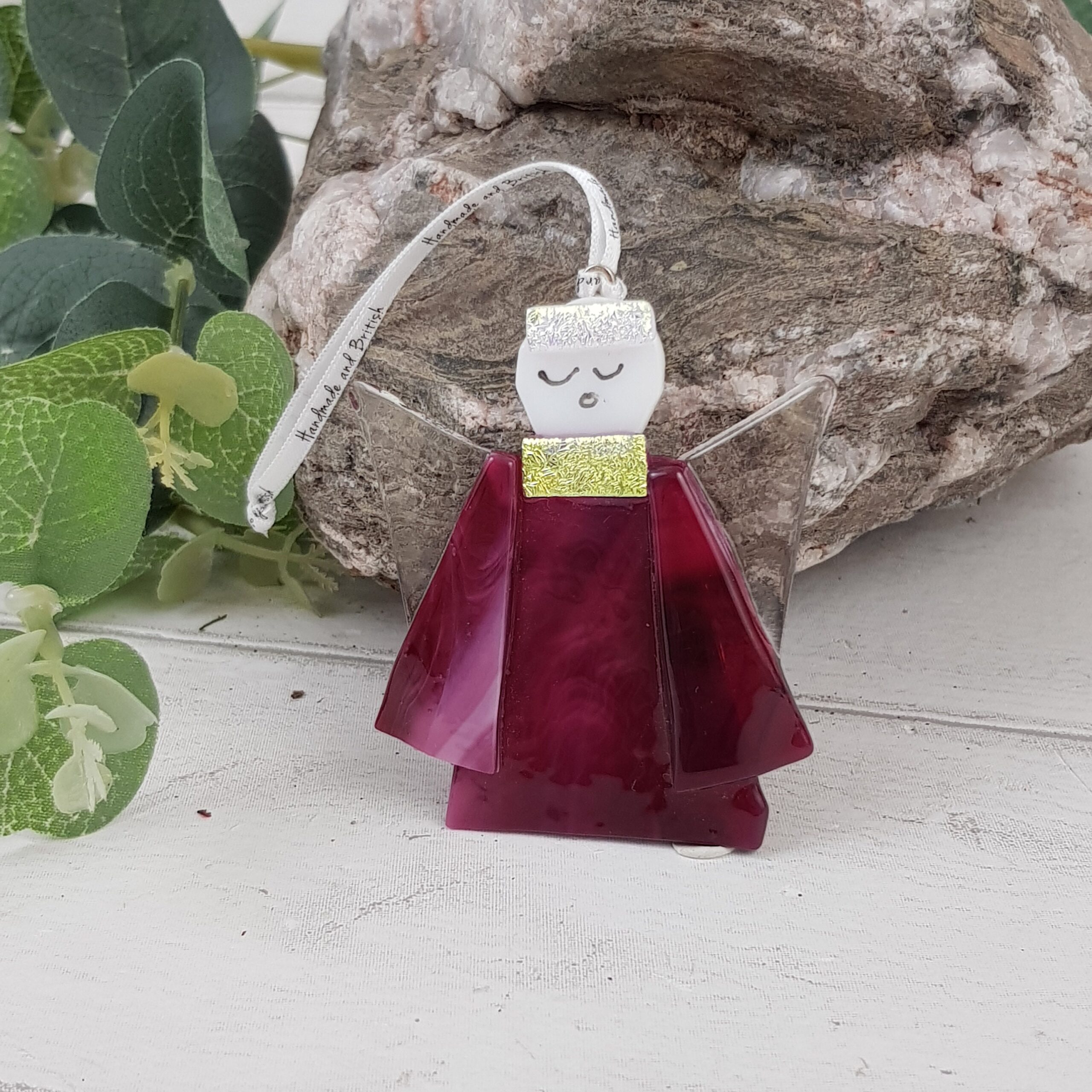 Angel Christmas Tree Decoration Glass - Image 4