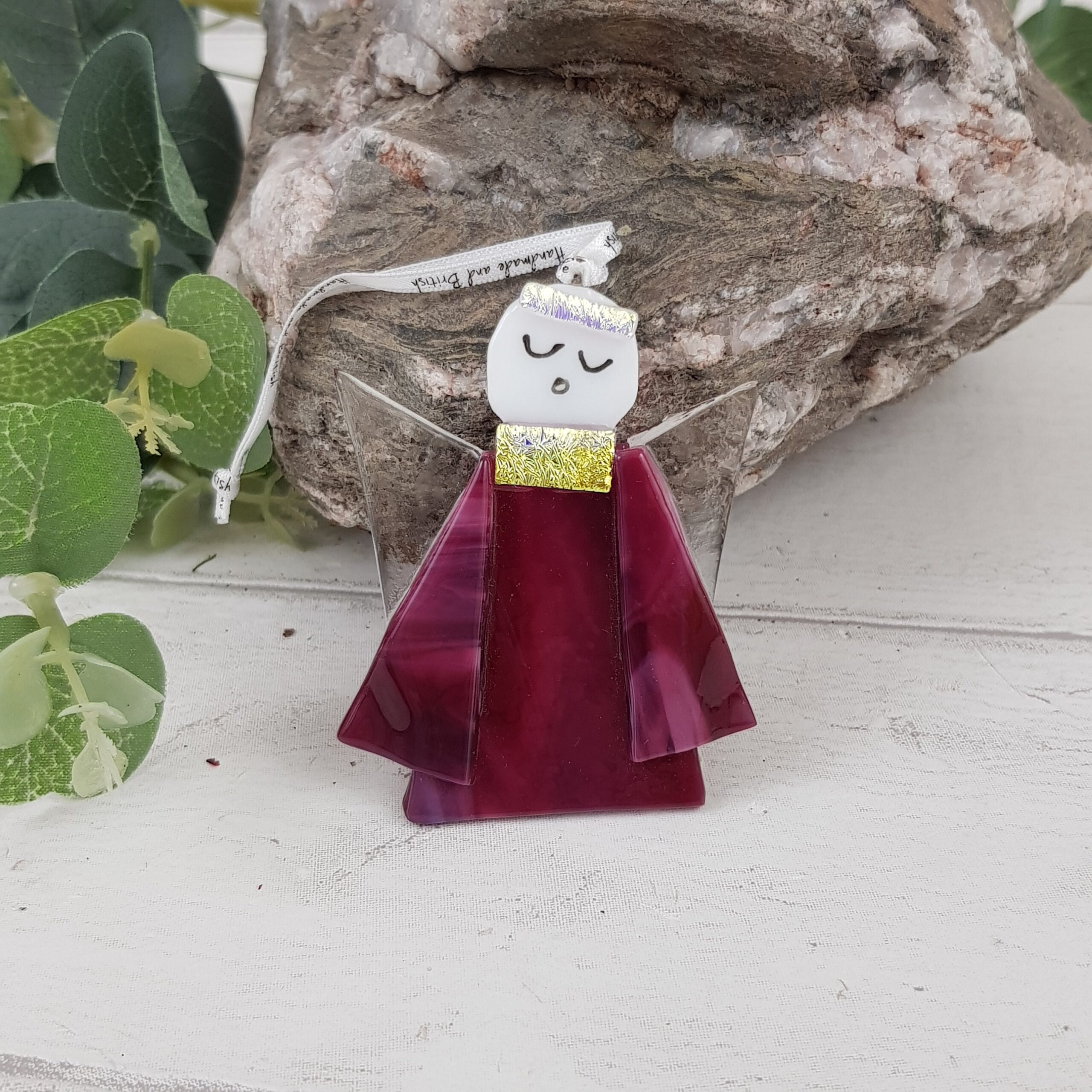 Angel Christmas Tree Decoration Glass - Image 5
