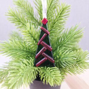 Fused Glass Christmas Tree Decoration
