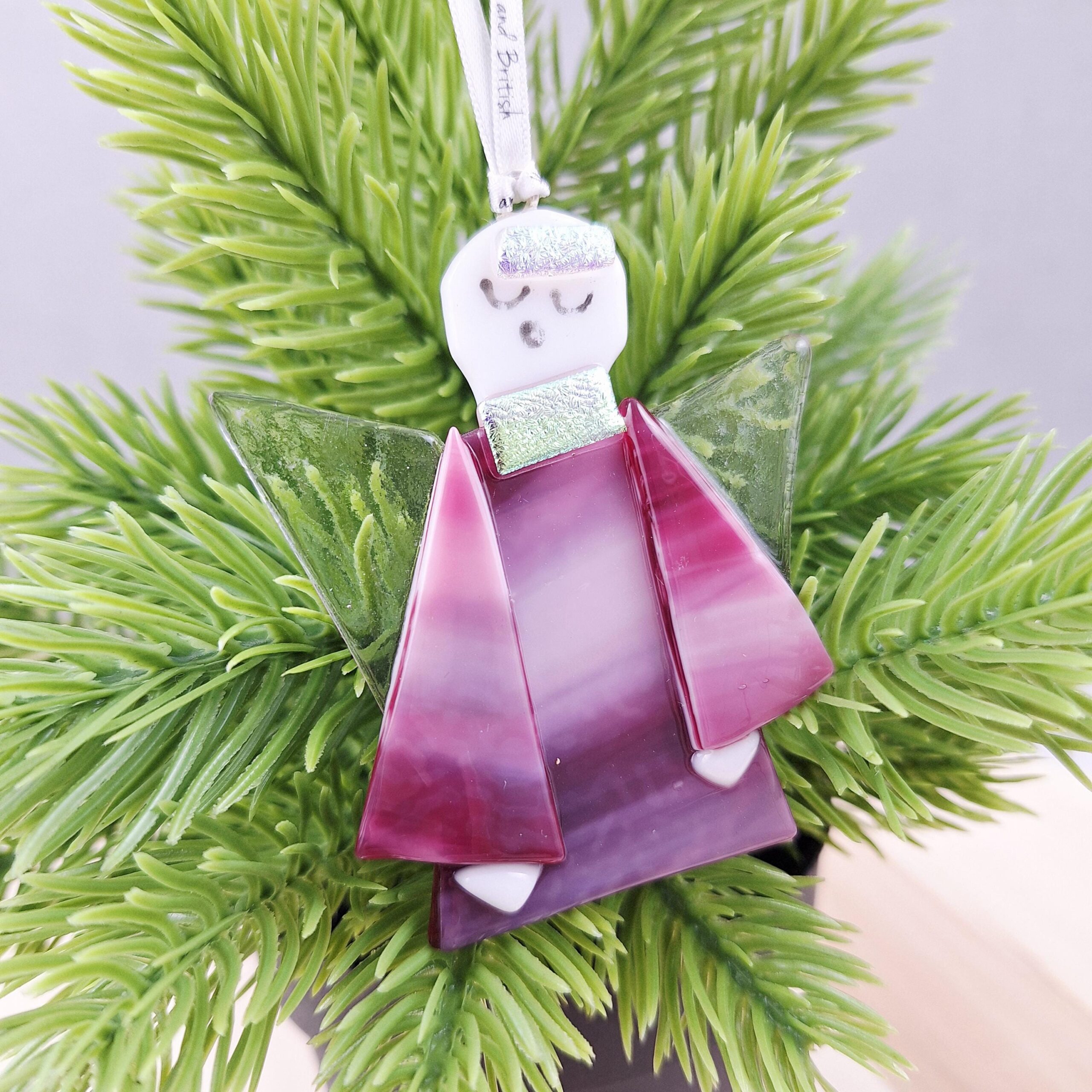 Angel Christmas Tree Decoration Glass - Image 9