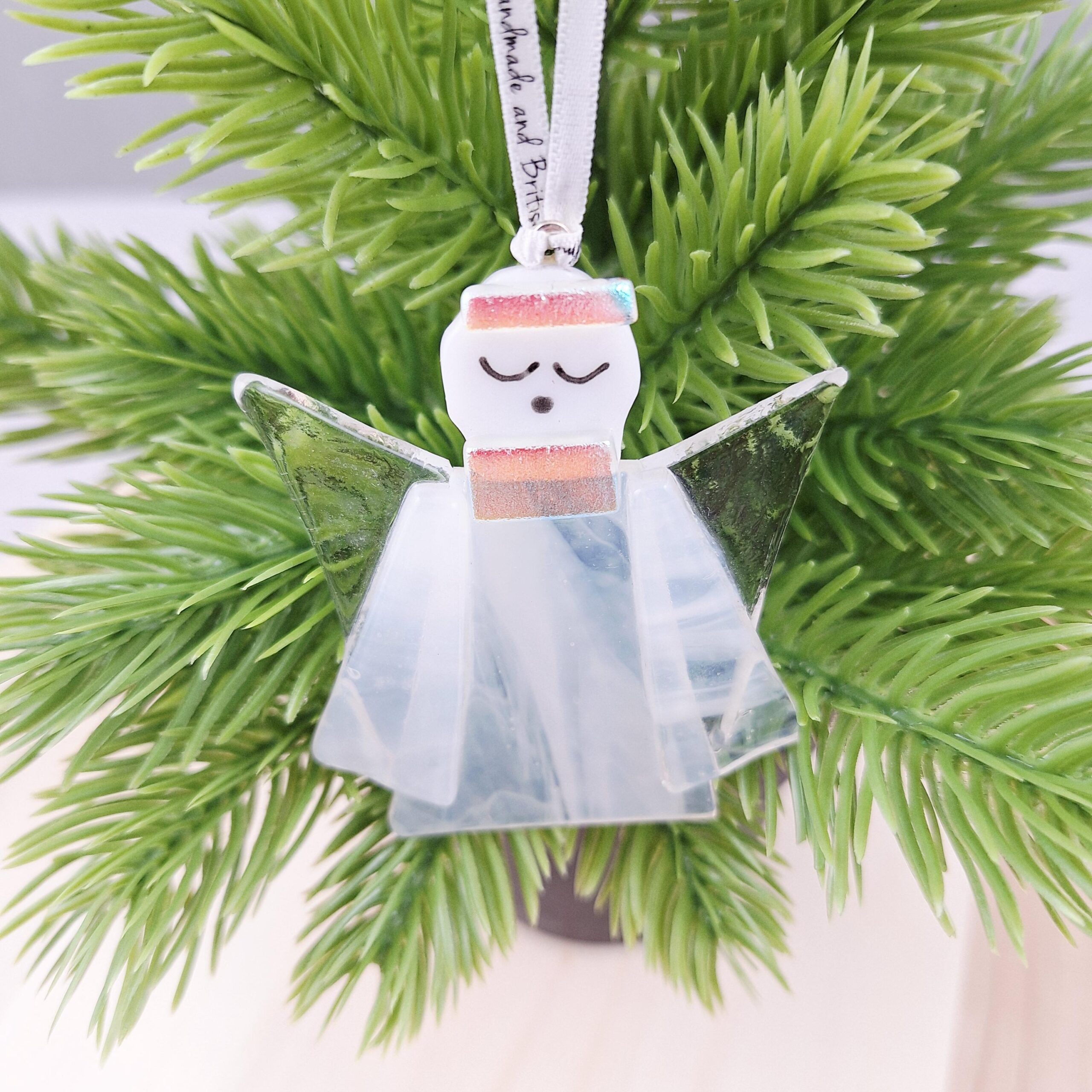 Angel Christmas Tree Decoration Glass - Image 2