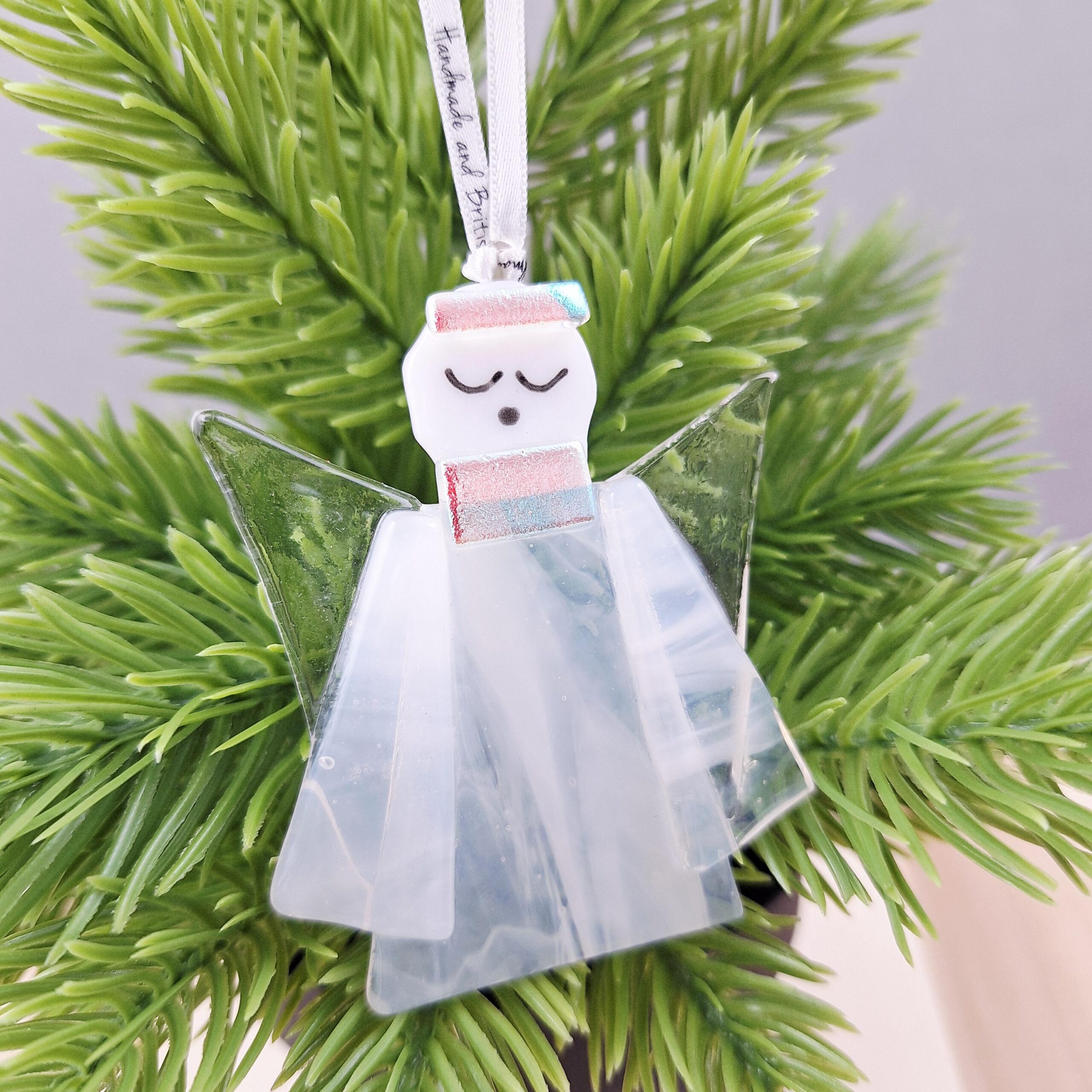 Angel Christmas Tree Decoration Glass - Image 4