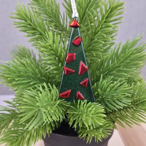 Fused Glass Christmas Tree Decoration