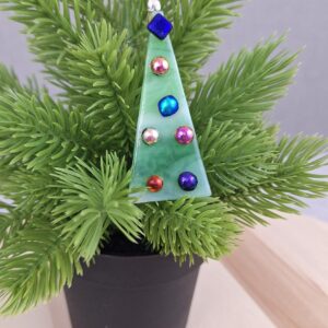 Fused Glass Christmas Tree Decoration