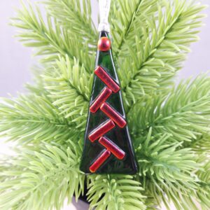 Fused Glass Christmas Tree Decoration