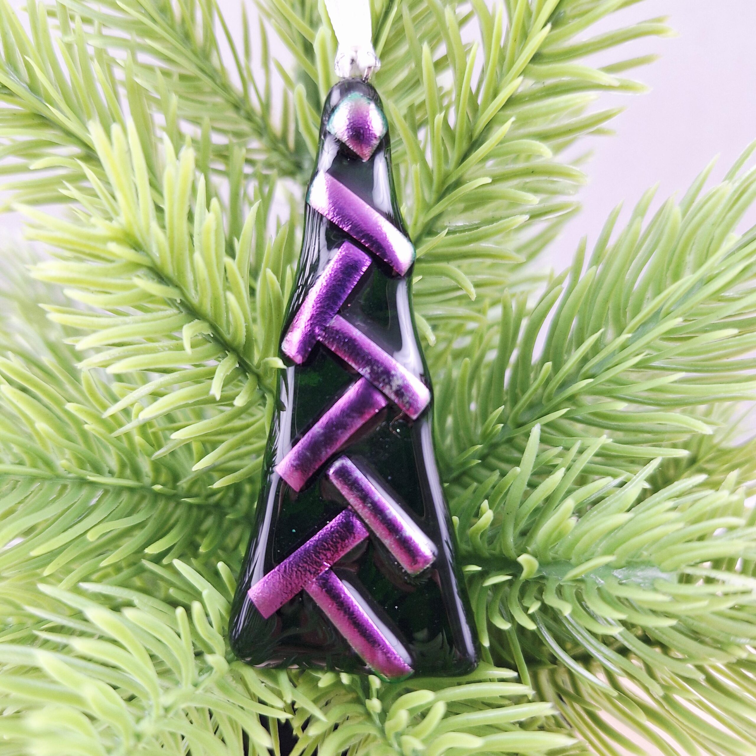 Fused Glass Christmas Tree Decoration - Image 2