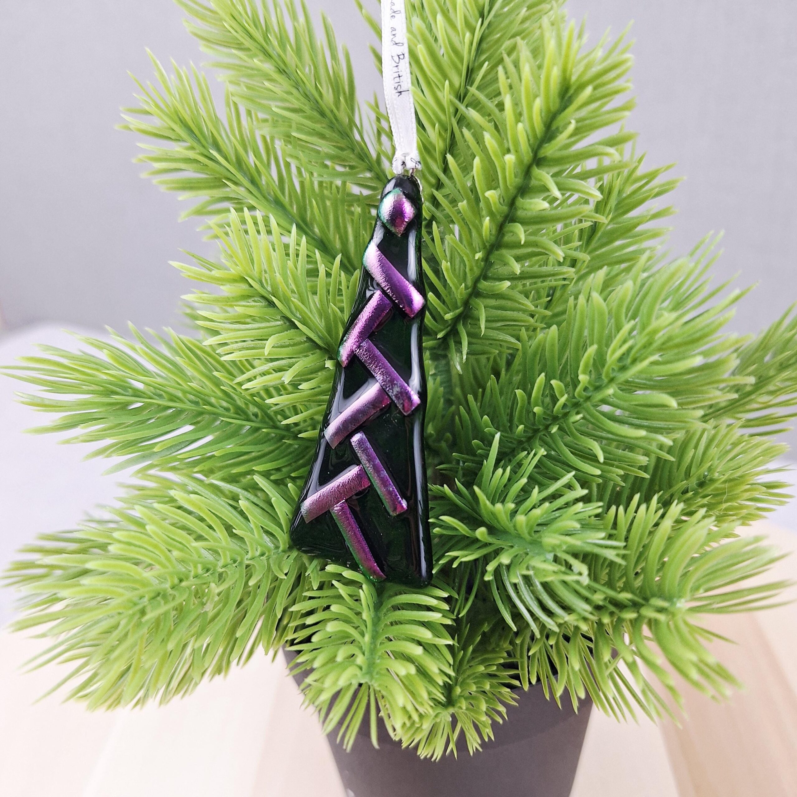 Fused Glass Christmas Tree Decoration - Image 8