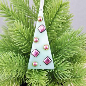 Fused Glass Christmas Tree Decoration