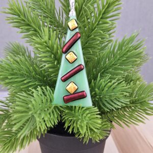 Fused Glass Christmas Tree Decoration