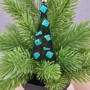Fused Glass Christmas Tree Decoration