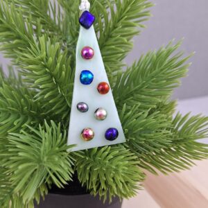 Fused Glass Christmas Tree Decoration
